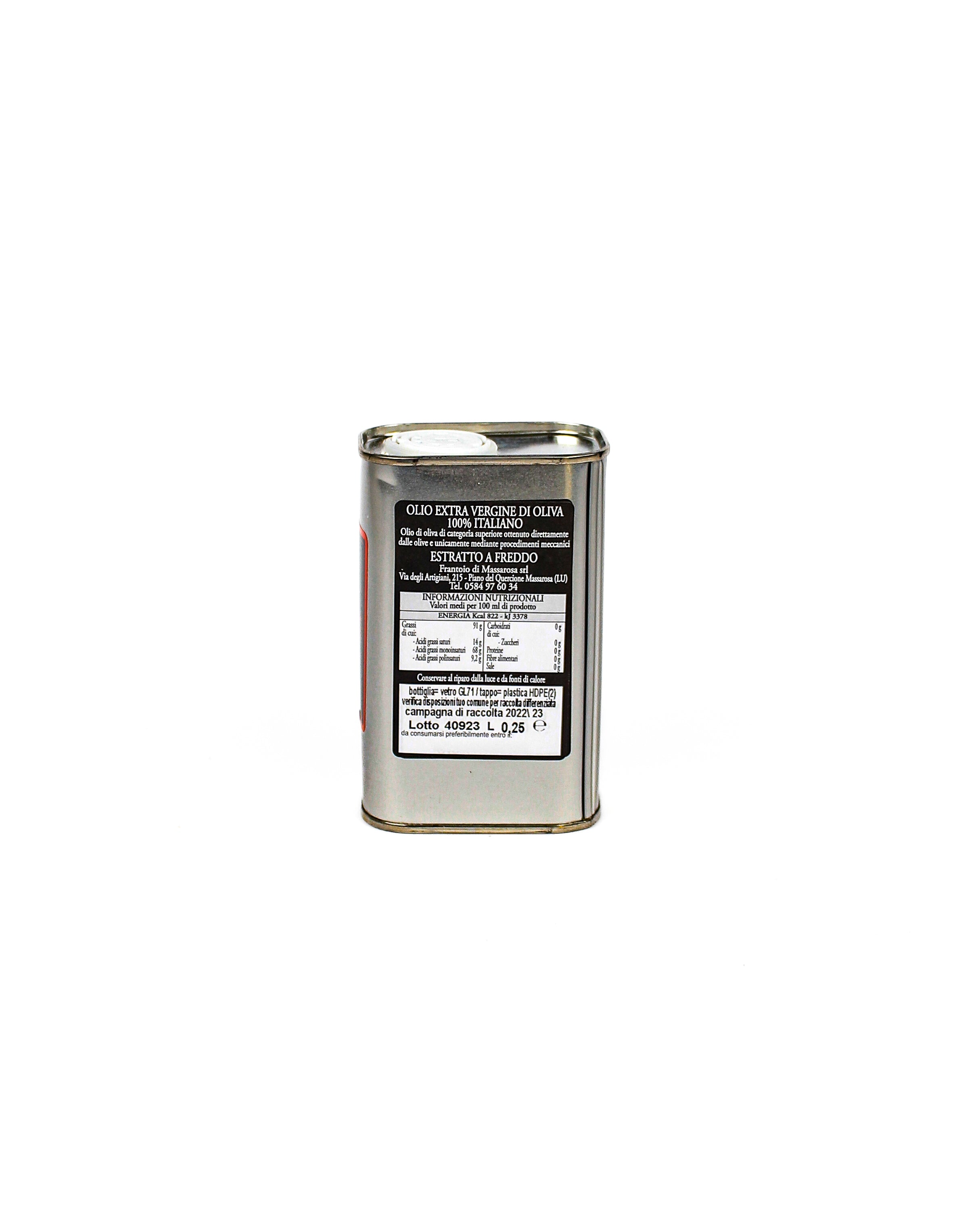 Olio Extra Vergine di Oliva 100% Italiano - 0,25L