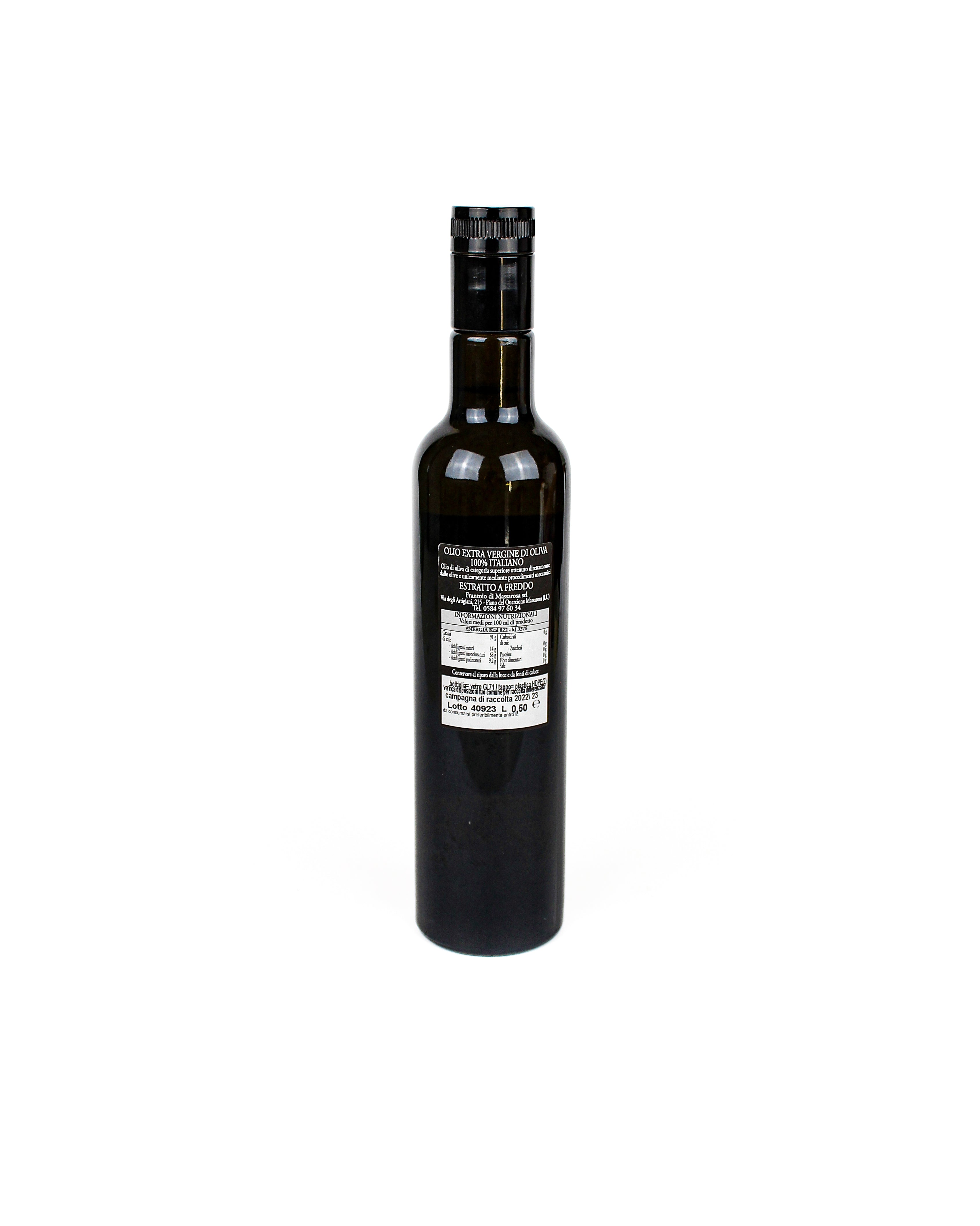 Olio Extra Vergine di Oliva 100% Italiano in bottiglia di vetro - 0,5L