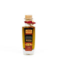Pizza flavored EVO oil in glass bottle